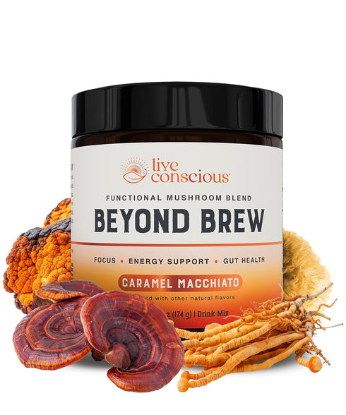 Beyond Brew Caramel Macchiato Coffee Alternative - Low Caffeine Superfood - Powerful