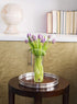 10 KaBloom - Bouquet of Fresh Purple Tulips with Vase - Fresh Flowers for Birthday, Valentine's & Mother's Day