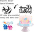 Black Glitter Happy 20th Birthday Cake Topper, Cheers to 20 Years Party Decorations