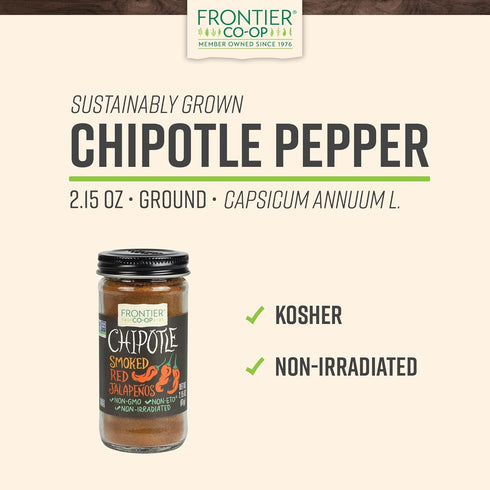 2.15 (Pack 1) Frontier Co-op Ground Chipotle Pepper, Chipotle Powder Seasoning | Ounce
