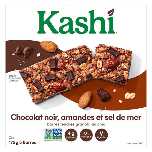 5ct, 175g/6.17oz Kashi Chia Granola Chocolate Almond and Sea Salt, (Canadian)