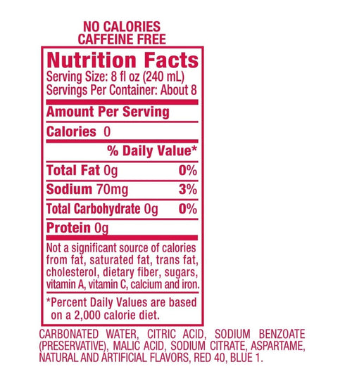67.62 Oz Canada Dry, Zero Cranberry Ginger Ale, Fl