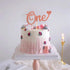 Unimall Letter 'One' Heart Cake Topper for 1st Birthday, Rose Gold Glitter Cake Decorating Supplies