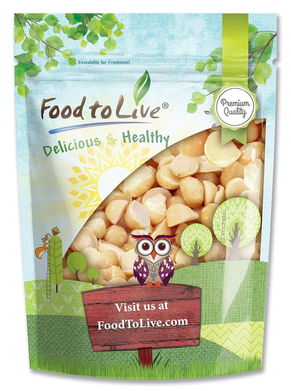 Food to Live Macadamia Nut Halves & Pieces, 3 Pounds Raw, Shelled,