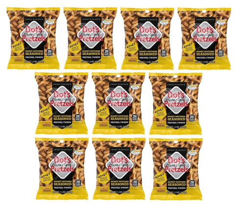 Dot Pretzels Honey Mustard - Pack of 10-1.5 oz Bags - Perfect