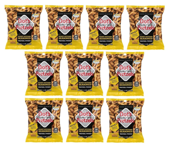 Dot Pretzels Honey Mustard - Pack of 10-1.5 oz Bags - Perfect