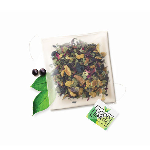 Preservatives,15 Count (Pack 10) Good Earth Sensorial Blend Flavored Herbal Tea Hibiscus, Rose and Sweet Berries, No