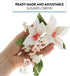 1 Count Global Sugar Art Double Rubrum Lily Sugar Cake Flowers Cake Topper Spray, White with Pink, by Chef Alan