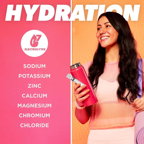 Pack 6 Packets Packets Pure Kick Hydration Drink Mix Singles to Go of Arctic Wave Cherry Flavor for Water, Zero Calorie