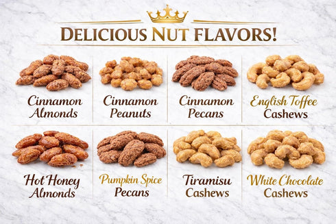 2 lb Royal Cravings - Cinnamon Almonds - Sweet & Salty Crunch Snack for Gifting, Sharing & Dessert Topping - Resealable