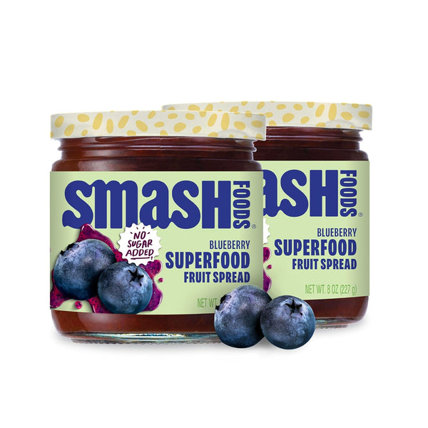 Smash Foods Blueberry Jam | Low-Calorie, No Sugar Added Keto Jam with