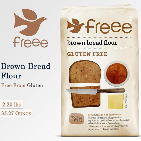 1kg (Pack 3) freee Gluten Free Brown Bread Flour