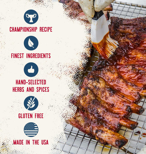6x 16 oz Tuffy Stone Original BBQ Sauce | Award-Winning, Tangy & Sweet I Champion of World Barbecue Grand I Versatile