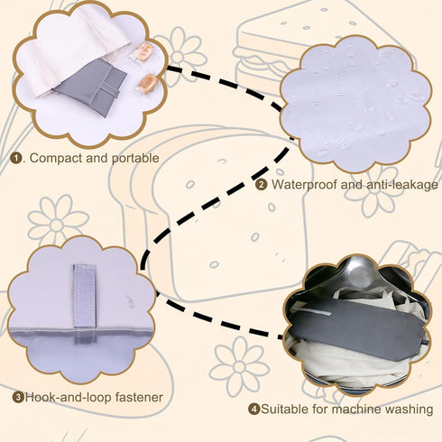 Sourdough Starter Bakery Reusable Bread Wrap Sketch Pastry Breakfast Waterproof Sandwich Wrap Graduation Housewarming