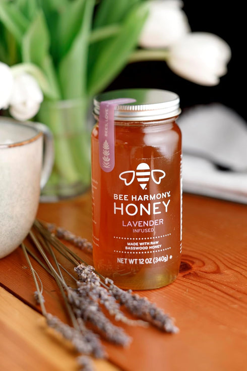 12 OZ Pack 2 Bee Harmony Lavender Infused Honey, Each