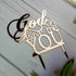 God Gave Me You Wedding Cake Topper, Mirror Rose Gold Acrylic for Wedding Engagement Decorations