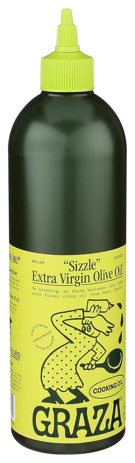 750 ML (Pack 6) Graza Sizzle Extra Virgin Olive Oil, No Hydrogenated Fats