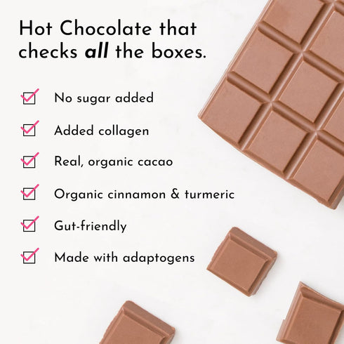 25 Immunity Superfood Hot Chocolate | Servings | With Grass-fed Collagen, Organic Cacao, Cinnamon, Ashwagandha