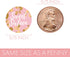 16 180 Count DISTINCTIVS Pink and Gold Sweet Birthday Party Favor Chocolate Kisses Candy Stickers, Sweet Sixteen