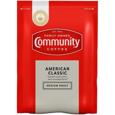 Community Coffee American Classic, Medium Roast Pre-Measured Coffee Packs, 3.0 Ounce Each