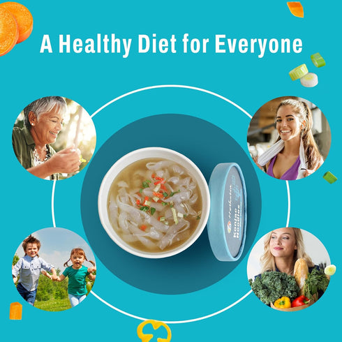 16 Packs Hethstia Konjac Noodle Soup Cups, Instant Shirataki Noodles Rice, Low-Carb, Low-Calorie, Keto & Vegan