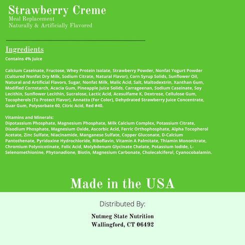 15g 7 Nutmeg State Nutrition - High Protein Meal Replacement Smoothie Mix, Low Calories, Protein, Low Fat, Servings Per