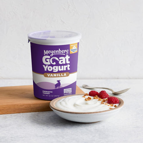 32 Meyenberg Goat Dairy, Yogurt Goat Vanilla, Ounce