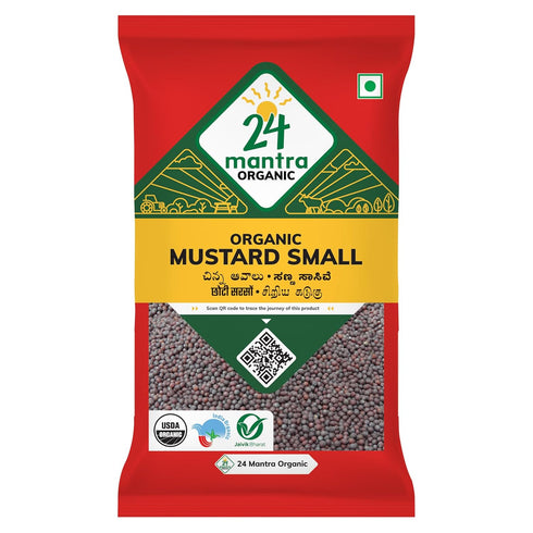 24 Mantra Organic , Certified Organic Mustard Seeds, 7 Ounce Pack, High Purity, Fresh, Pesticide