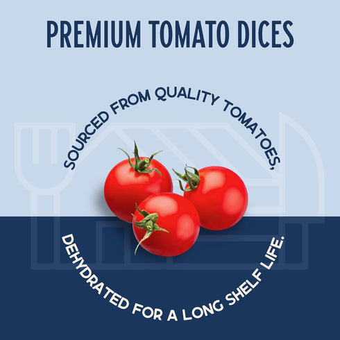 (8 oz, Harmony House Foods Dried Tomato Dices Quart Size Jar) for Cooking, Camping, Emergency Supply, and More