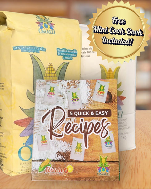 Omalli 100% Nixtamalized Cornflour (Yellow Tortillas) Pure, Natural & Versatile Masa Flour; Natural, No Preservatives: