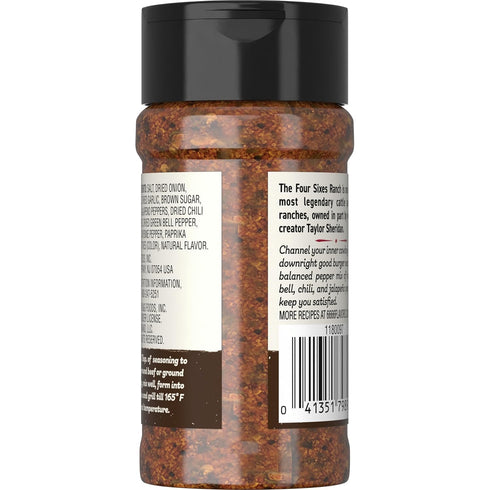 6666 Four Sixes Cowboy Camp Burger Seasoning, 3.2 Ounce