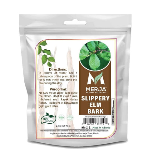 Merja Herbs Slippery Elm Bark Tea - Digestion Support - Natural Caffeine