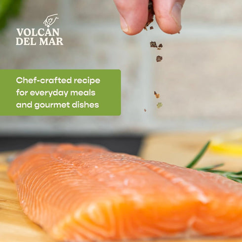 VOLCAN DEL MAR 100% 3.5 oz Mesquite Smoked Sea Salt Blend Unrefined Gourmet Sea Salt Flakes from Mexico Natural