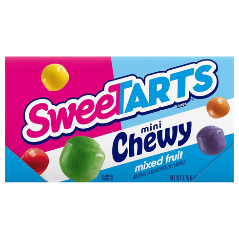 3.75 oz, 12 count SweeTARTS Mini Chewy, Candy, Mixed Fruit, Theater Box