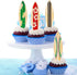 48 Pieces Surfboard Cupcake Toppers, Beach Cake Decorations, Mini Accents for Swimming Pool Summer Beach Party Supplies