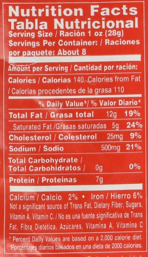Palacios 7.9 Spanish Hot Picante Chorizo Ounce.