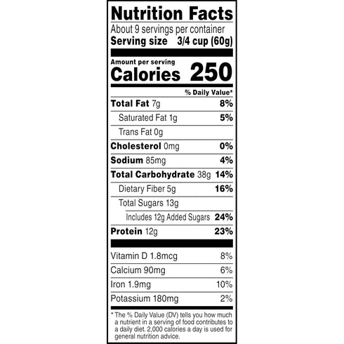 18 oz Quaker Protein Granola, Oats, Chocolate & Almonds