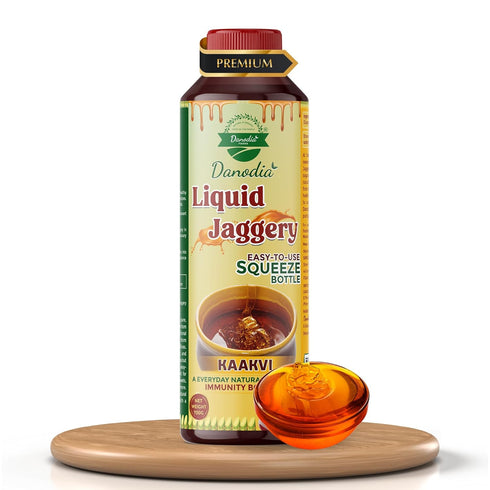 Danodia Foods LIQUID JAGGERY SYRUP (700g/1.54 lb) | Natural Sweetener from Sugarcane
