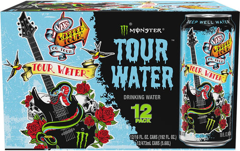 16oz (Pack 12) Monster Tour Water by Monster Energy, Deep Well Water