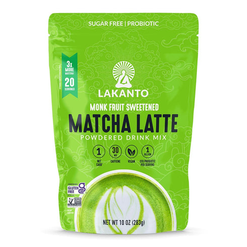 Lakanto Sugar Free Matcha Latte - Green Tea Powder with Shelf Stable