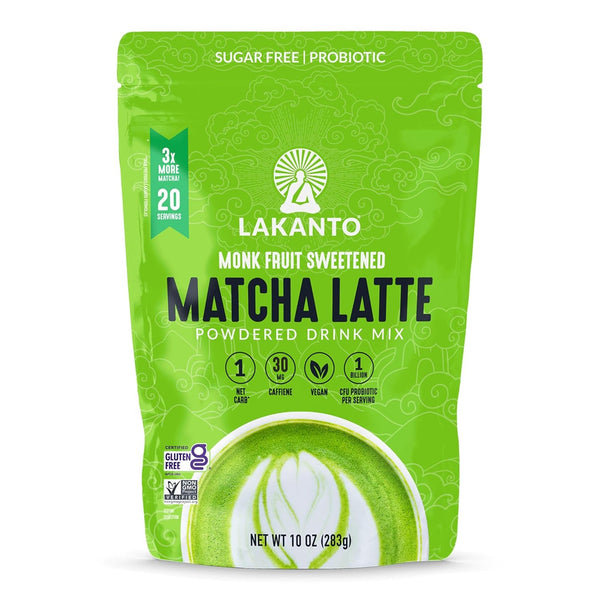 Lakanto Sugar Free Matcha Latte - Green Tea Powder with Shelf Stable