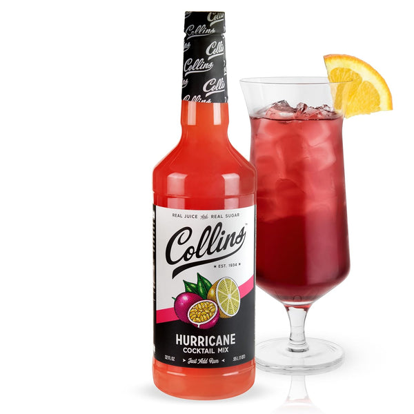 Collins Hurricane Mix, New Orleans Mardi Gras Cocktail MIxer, Made with Real