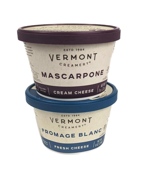 Generic Vermont Creamery Mascarpone 8 oz (Pack of 2) and Fromage Blanco 8