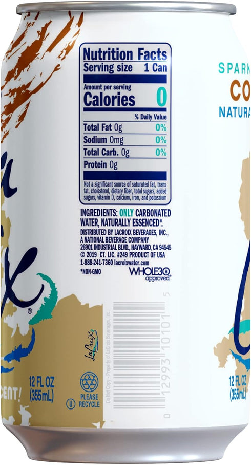 12 Oz, 12 Pack La Croix, Water Sparkling Coconut, Fl