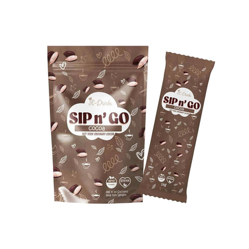 Generic K-Drinks SIP N GO Cocoa Keto-Friendly Instant Cocoa Drink Mix Low Carb,