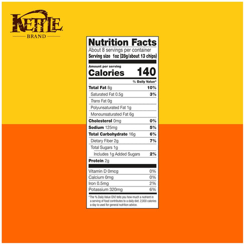 7.5 oz Kettle Brand Backyard Barbeque Kettle Potato Chips, Gluten-Free, Non-GMO, Bag