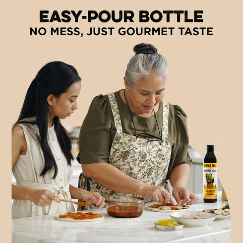 8.45oz (Pack 1) Nonna Pias Classic Balsamic Glaze Bottle- IGP Certified Vinegar from Modena - Thick, Velvety Drizzle