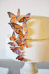 NEW Edible Butterflies Assorted Set - 15 Wafer Cake & Cupcake Toppers (Orange Monarch)