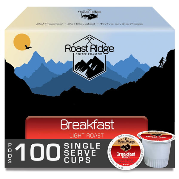 Roast Ridge Single Serve Coffee Pods for Keurig K-cup Brewers, Breakfast Blend,