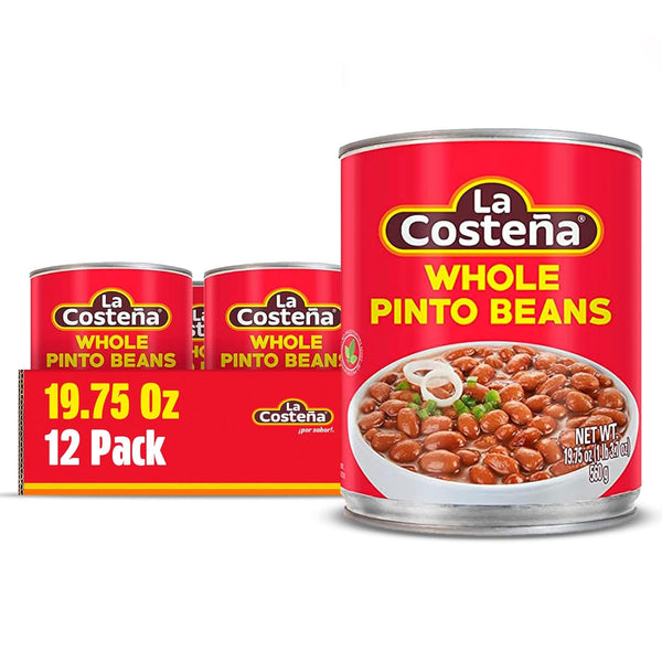 La Costea Whole Pinto Beans - Ready-to-Eat Canned Pinto Beans for Mexican